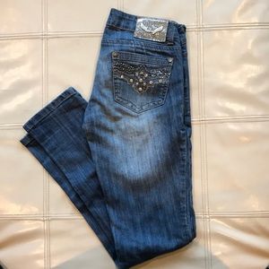 h&g straight leg jeans, sz 7